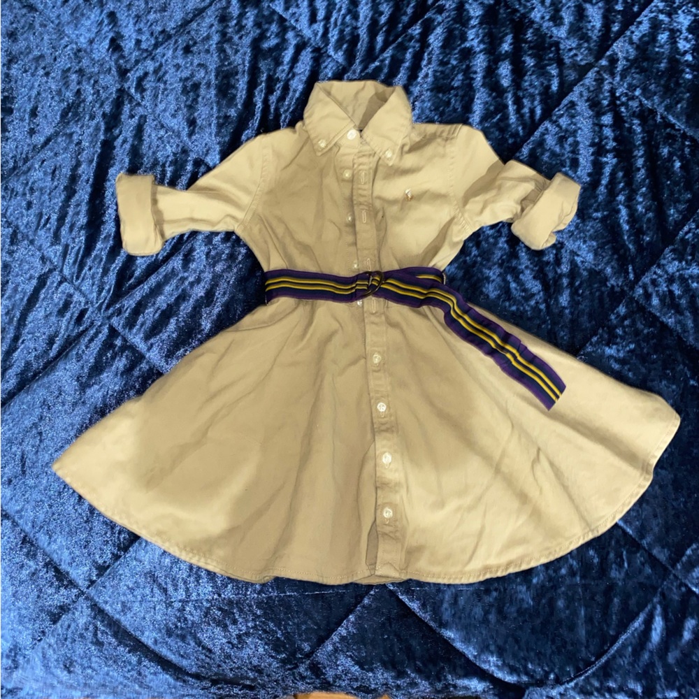 Toddler polo dress with pockets